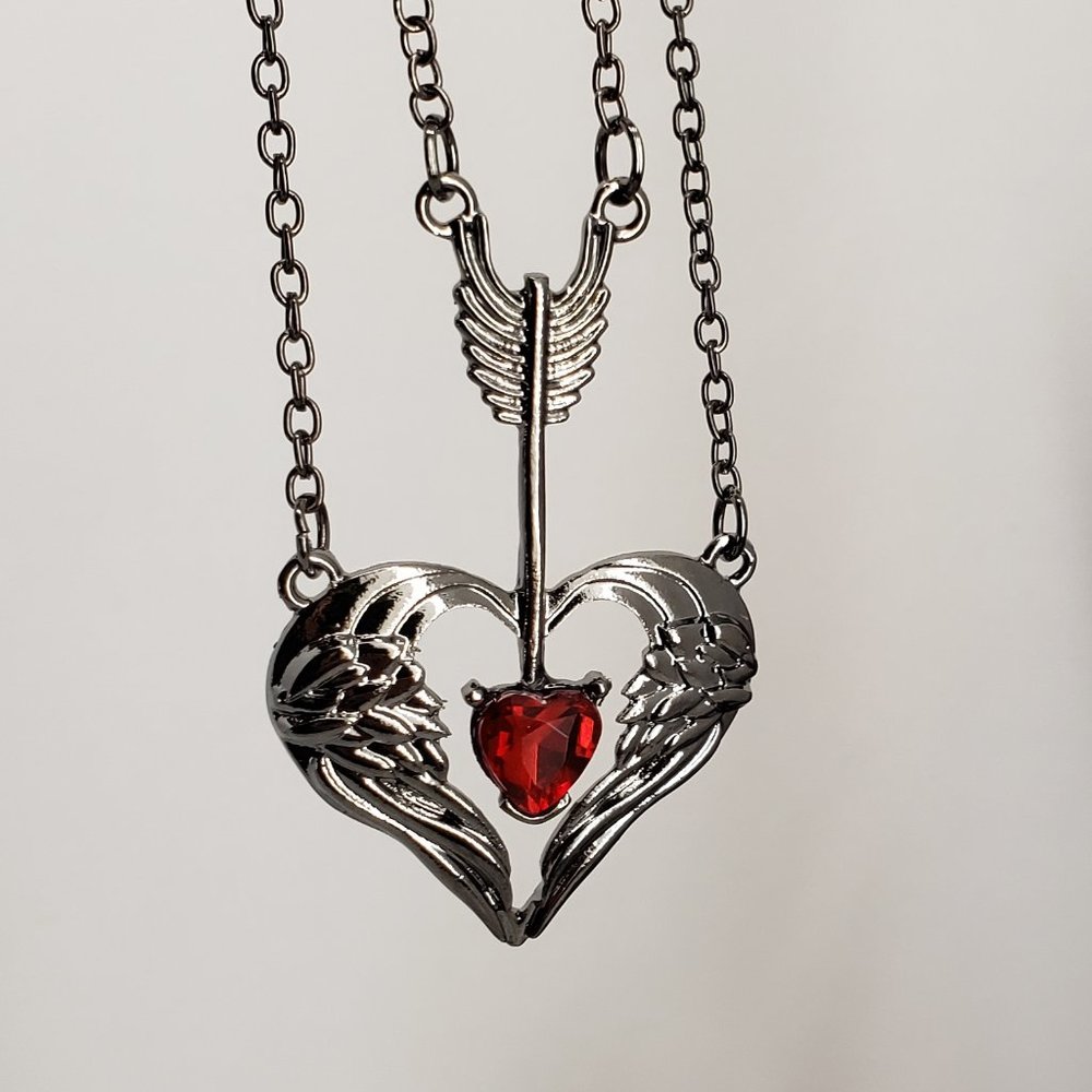 Arrow Thru the  Heart Necklace
